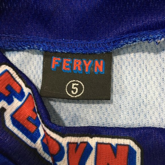 Feryn Mens 5 L Full Zip Short Sleeve Blue Yellow Red Bike Jersey Belgium Cycling - Picture 6 of 6